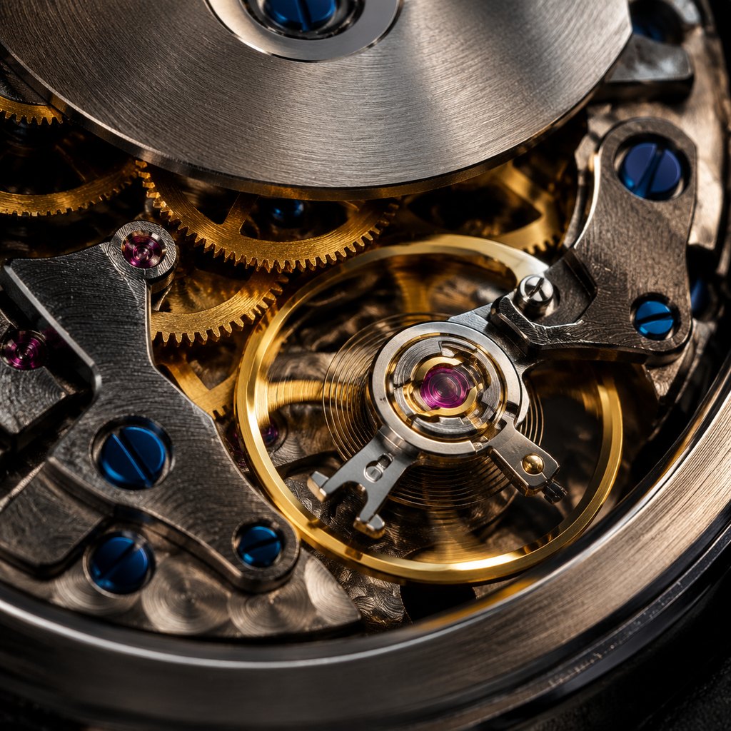 Automatic movement through an exhibition caseback