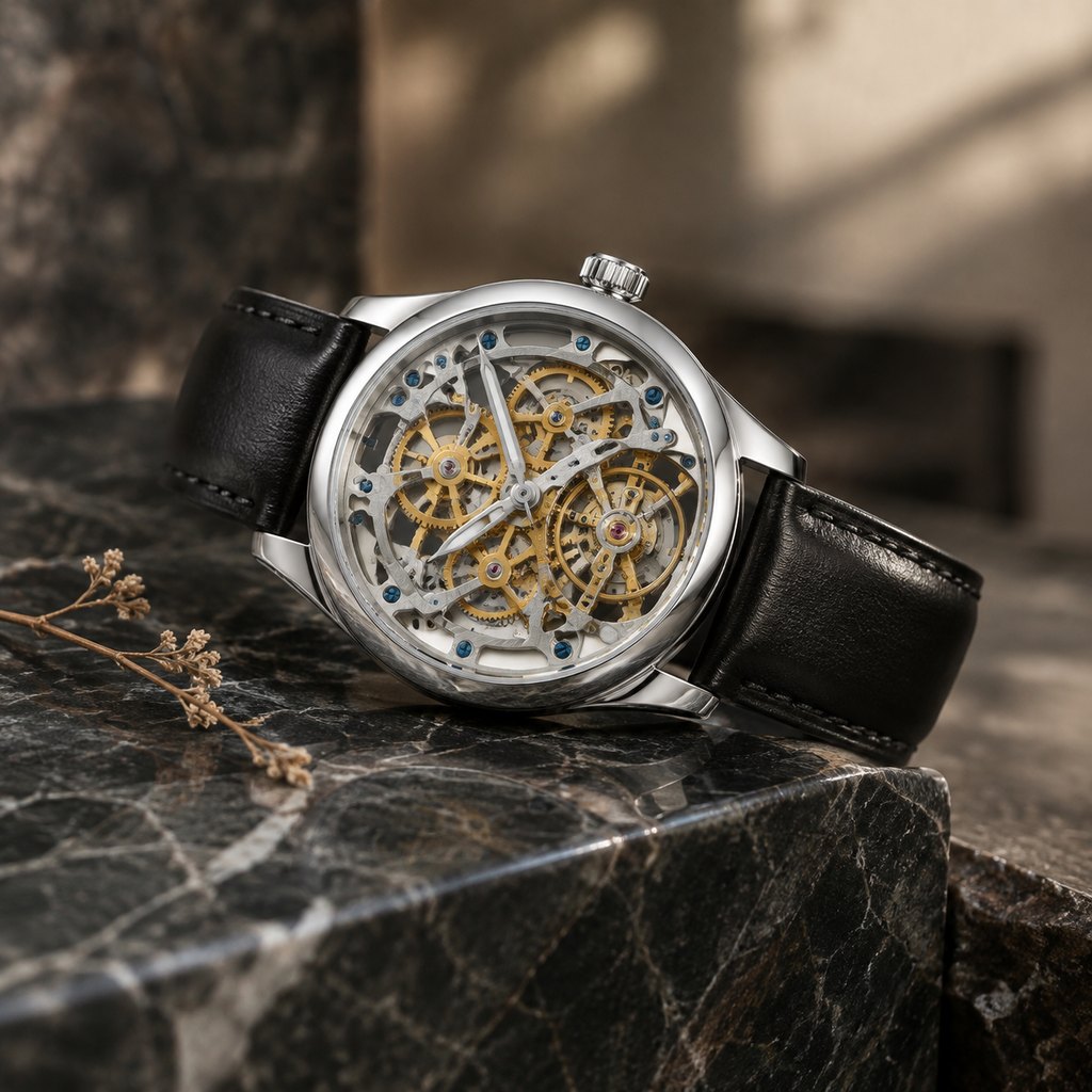 Skeleton and complication watches